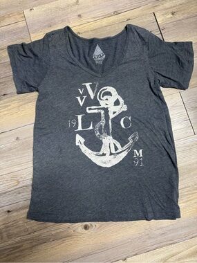 Volcom Charcoal Gray Logo Graphic Tee